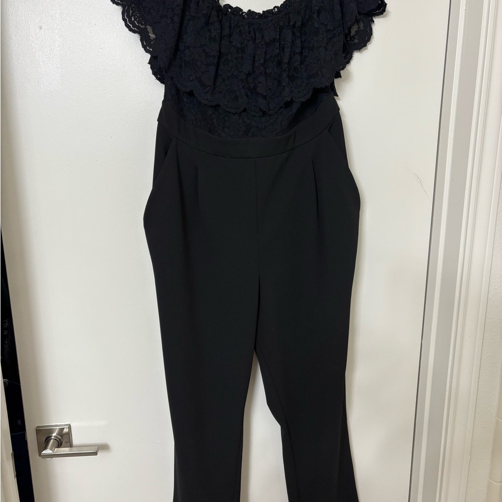 Elegant Express Black Lace Jumpsuit